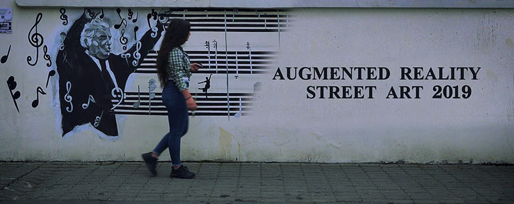 Aram Khachatourian’s street art was augmented by Arloopa recently