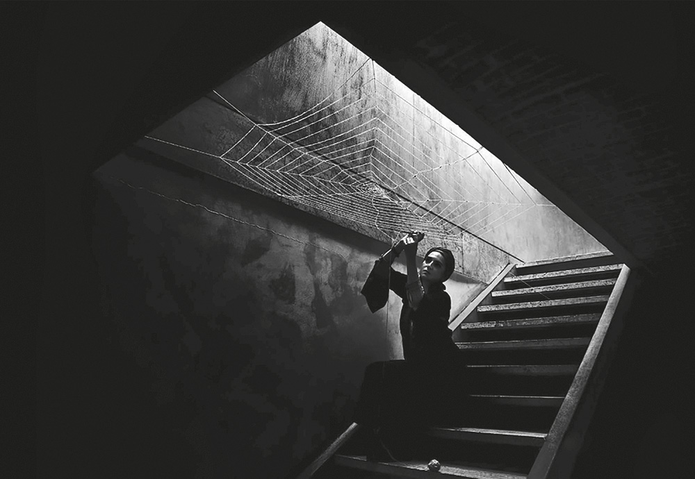 black and white spider-woman