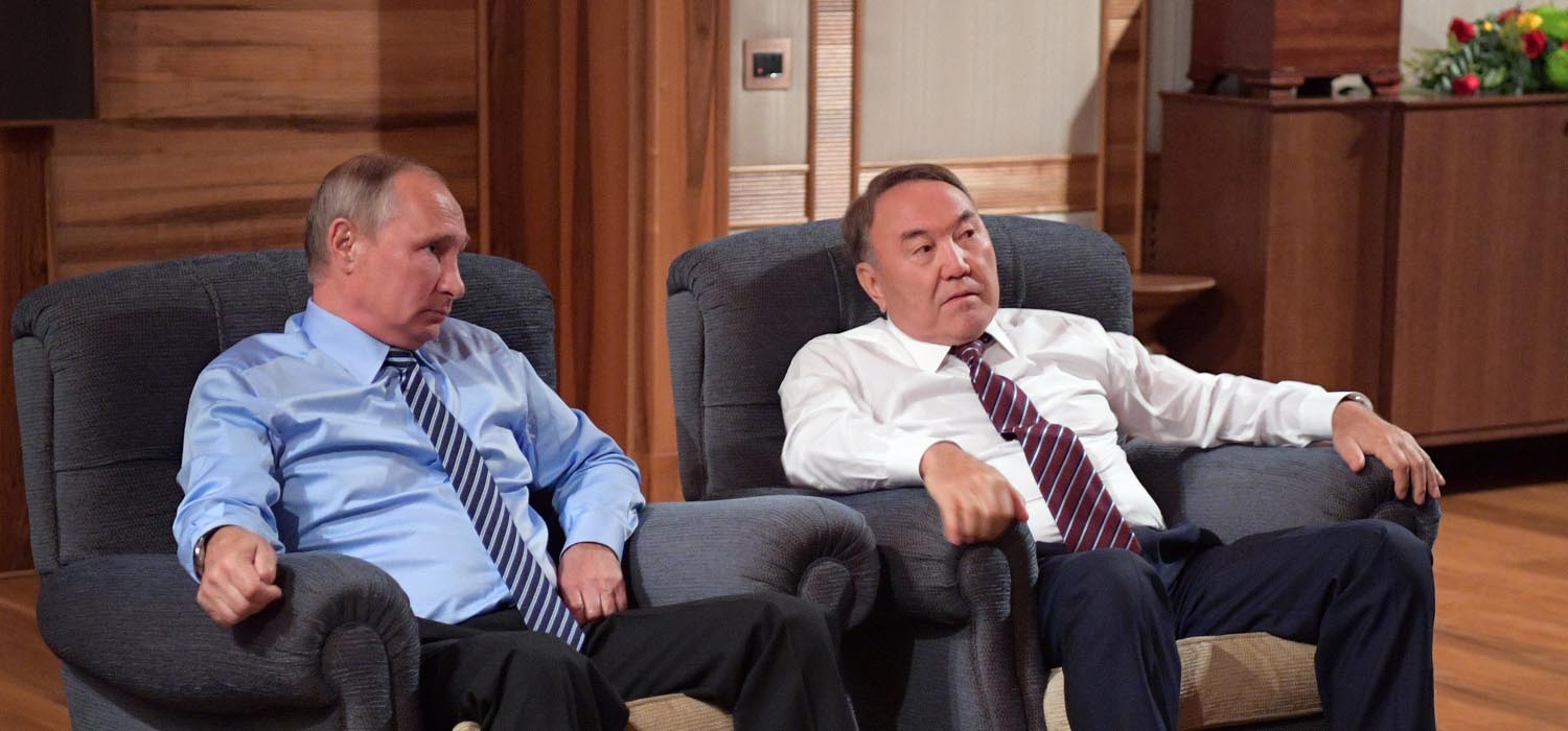 Nursultan Nazarbayev with Vladimir Putin