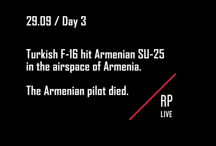 Turkey attacks Armenia in Armenia's airspace