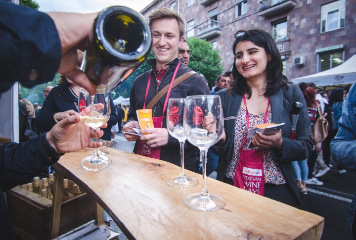 LET THE WINE FLOW in the streets of Yerevan